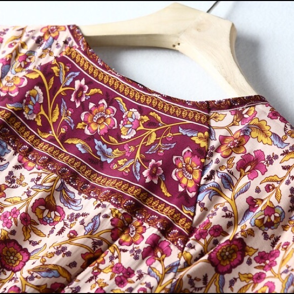 Boho Chic Floral Mini Dress - Picture 10 of 15